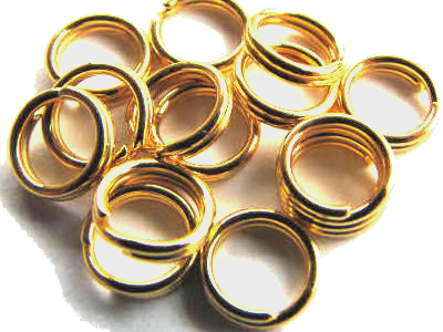 Spaltring, Ring, vergoldet, ca. 7mm, Silber 925/-